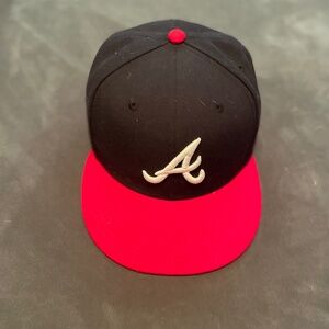 Men's Atlanta Braves New Era Navy/Red Home Authentic Collection On-Field 59FIFTY